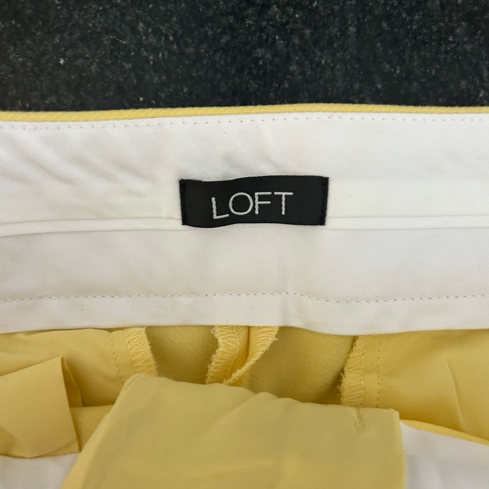 Beautiful Butter Yellow LOFT Marisa Ankle Trousers - Size 8. NWOT - Picture 4 of 6